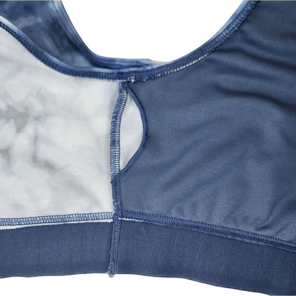PINK Victoria's Secret Women Blue Tie-Dye Ultimate Sports Bra Size M - Picture 9 of 10